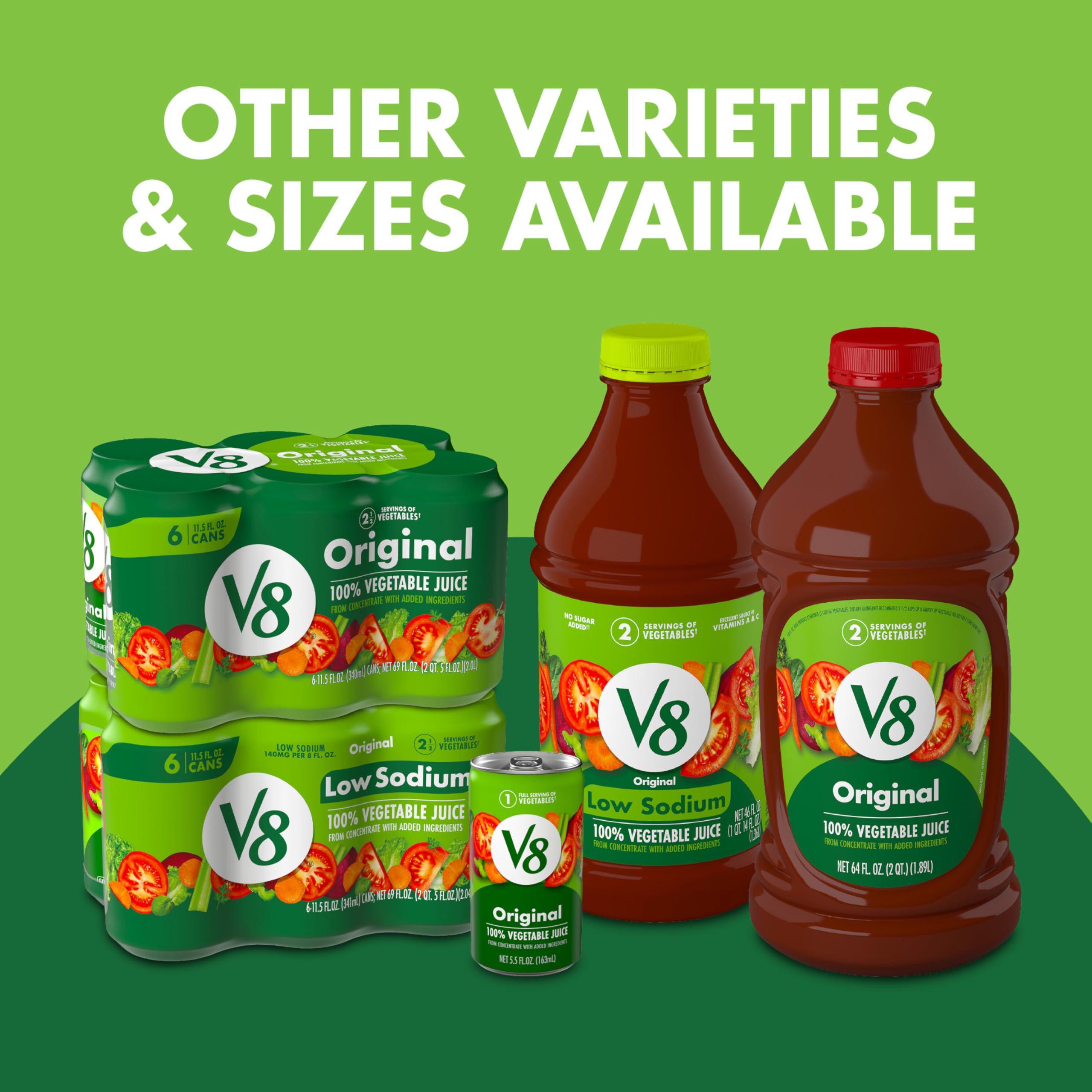 V8 served with celery garnish showcasing savory flavor pairing