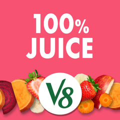 Side can ingredient list view highlighting 100% fruit and vegetable juices