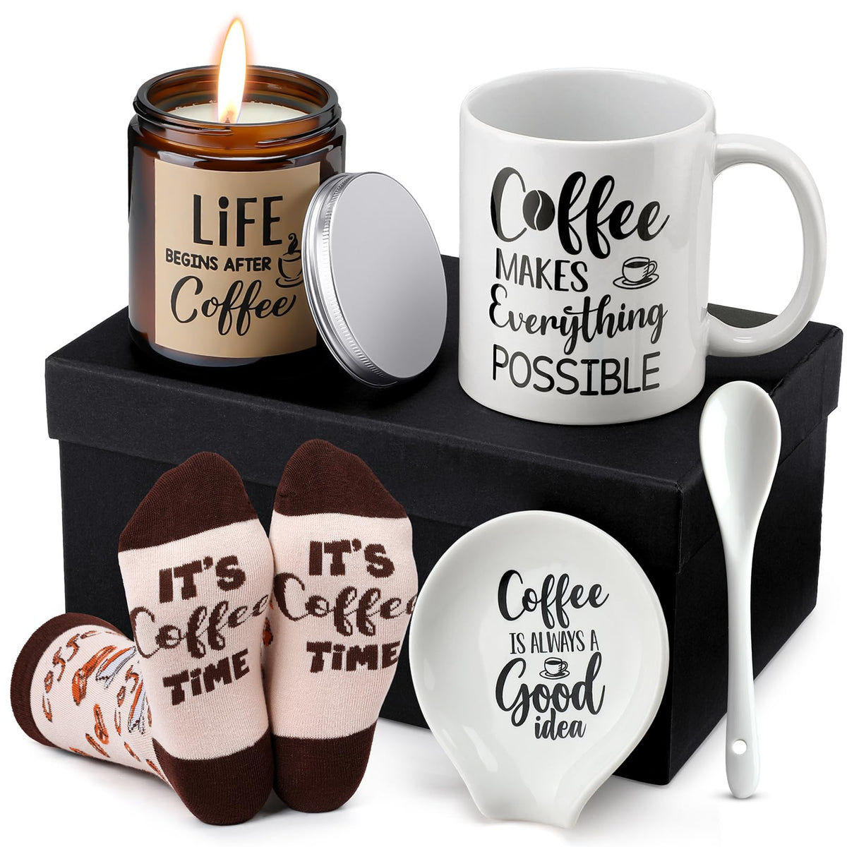 Vabean gift box front view showing curated coffee items and ready-to-gift appeal