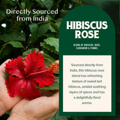 VAHDAM close-up whole hibiscus flowers highlighting vibrant color and flavor