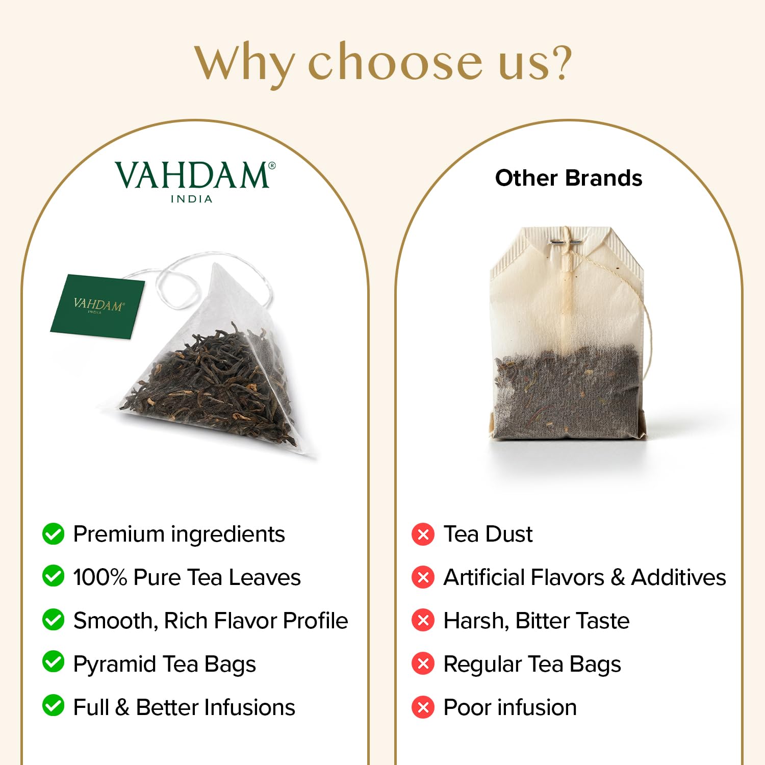 VAHDAM loose second‑flush Darjeeling leaves displaying texture and color