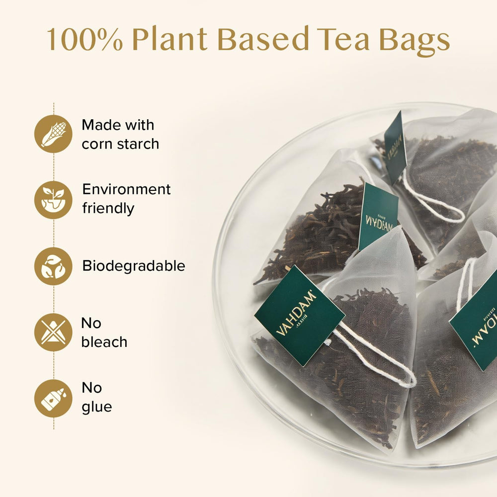 VAHDAM tea served with a light snack illustrating enjoyable pairing