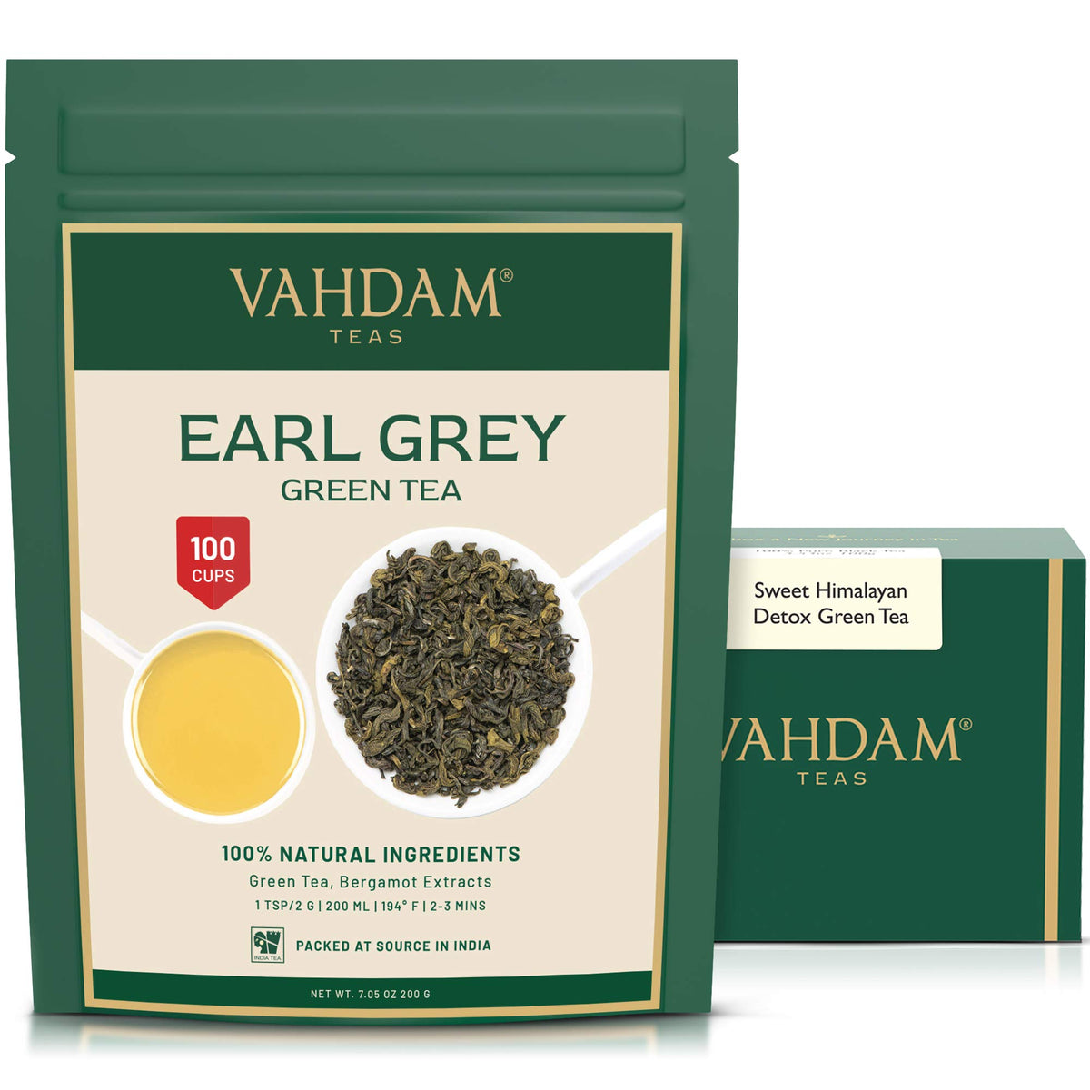 VAHDAM front pouch showing packaging and freshness benefit
