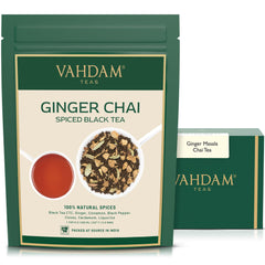 VAHDAM front packaging showing tea pouch and brand for freshness