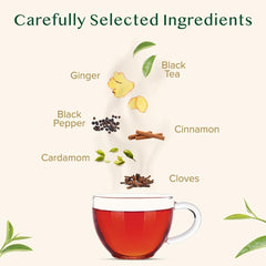 VAHDAM steeped ginger masala chai in cup highlighting aroma and color