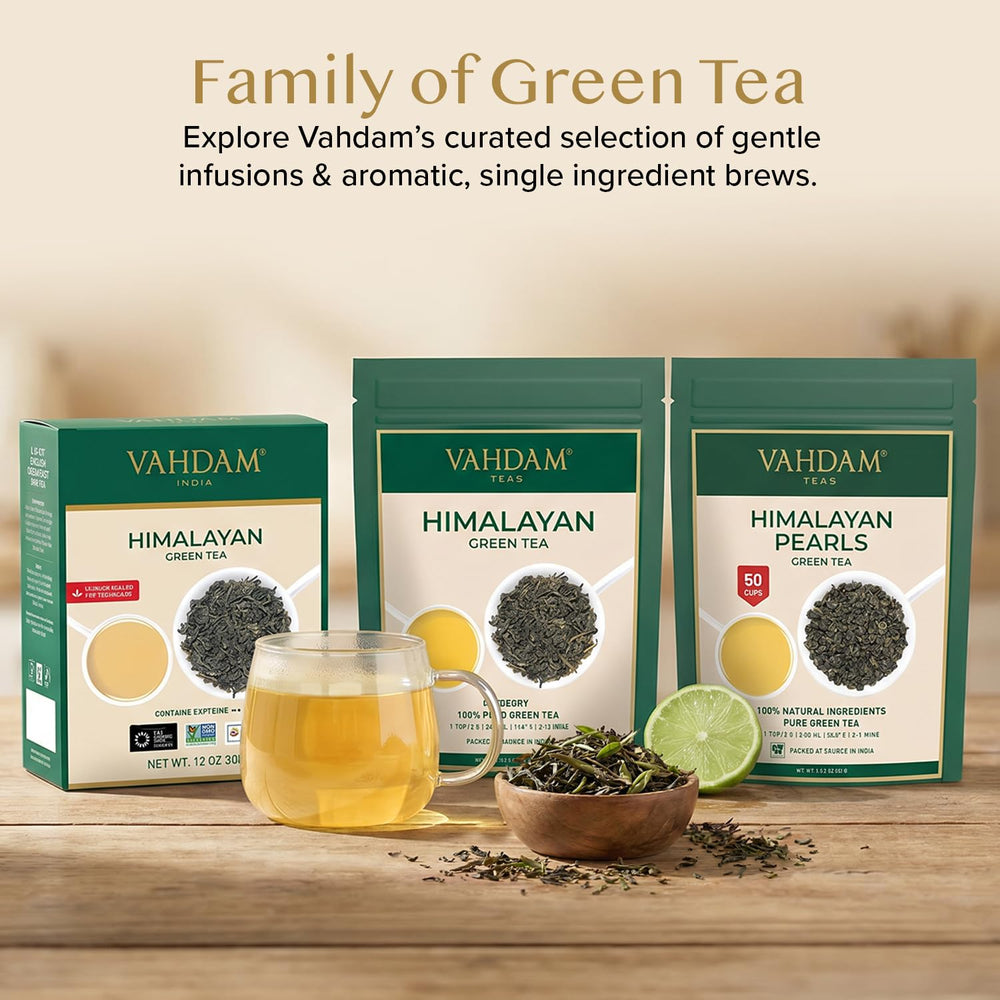 VAHDAM served cup on table creating a calming tea ritual benefit