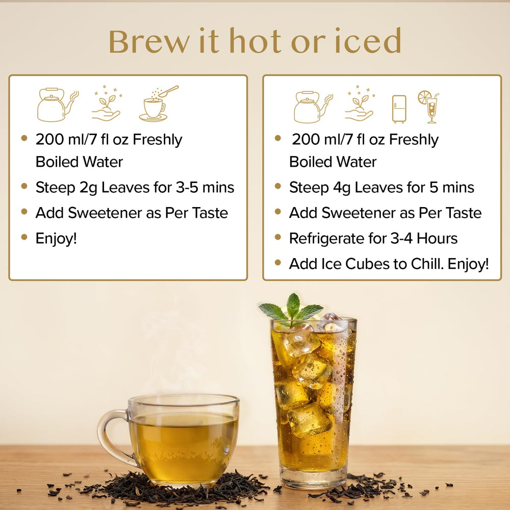 VAHDAM portioning tea on teaspoon to ensure consistent cup quality