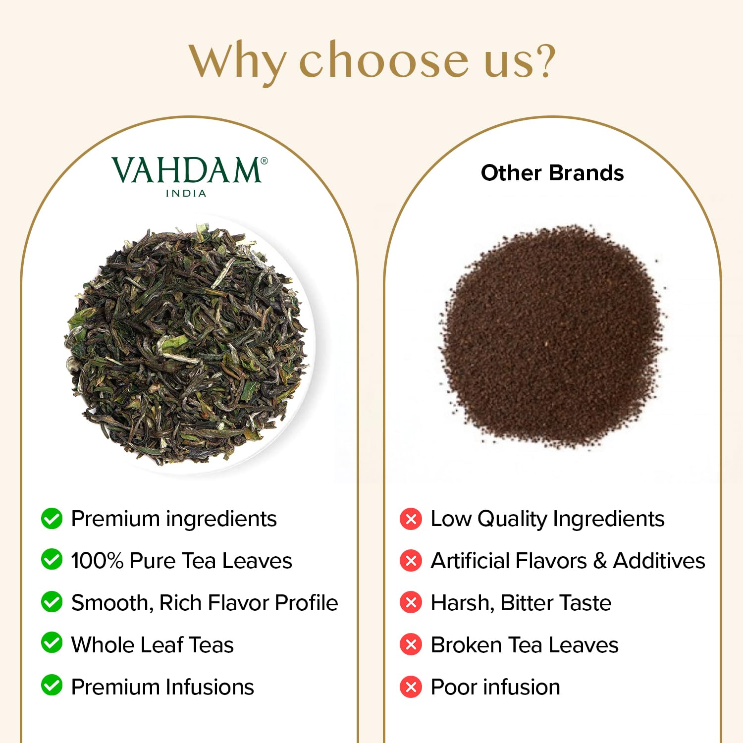 VAHDAM tea steeping in cup with aroma rising for delicate flavor