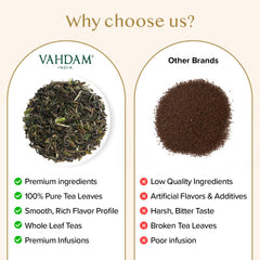 VAHDAM tea steeping in cup with aroma rising for delicate flavor