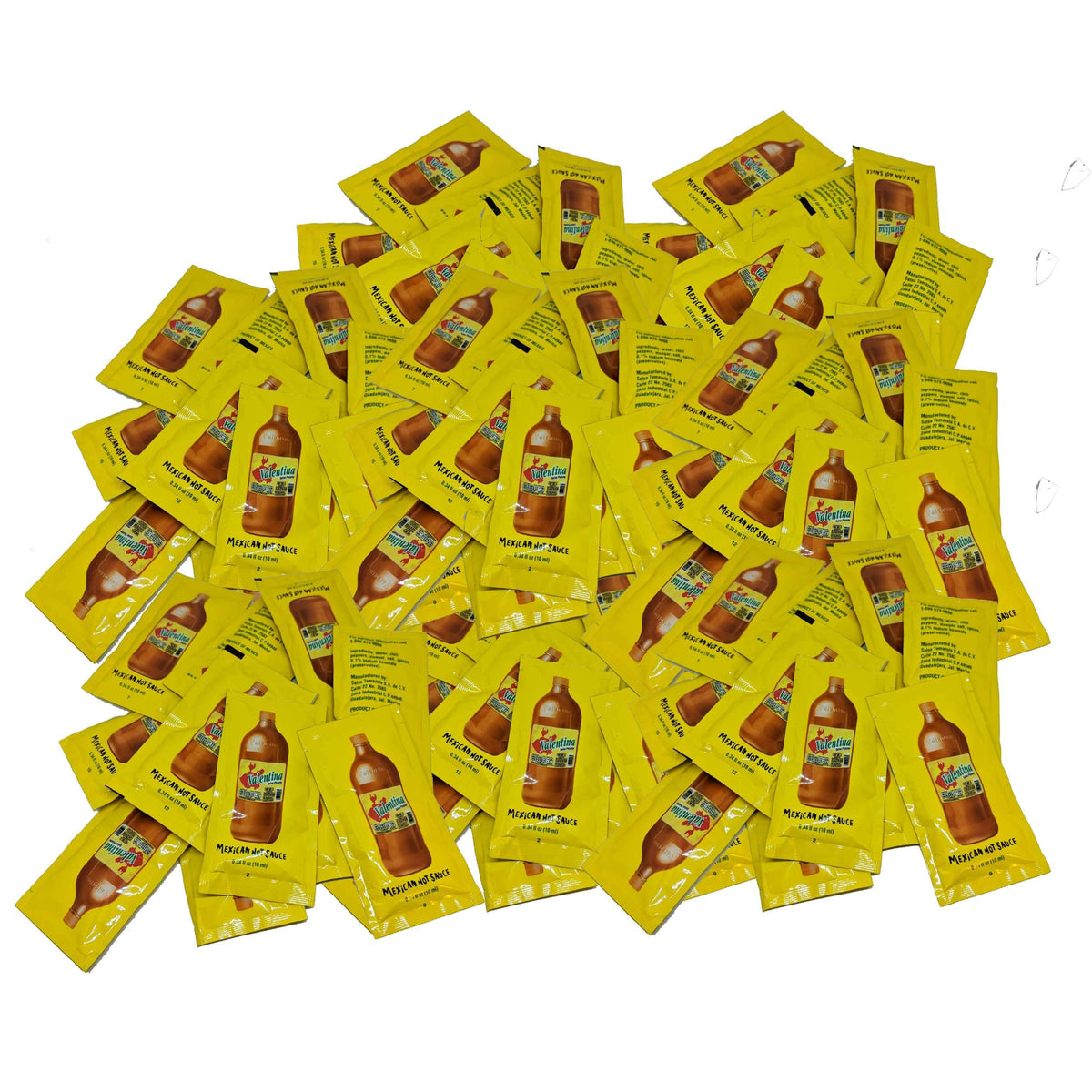 Valentina front packets display showing 100 sachets and ready-to-serve convenience