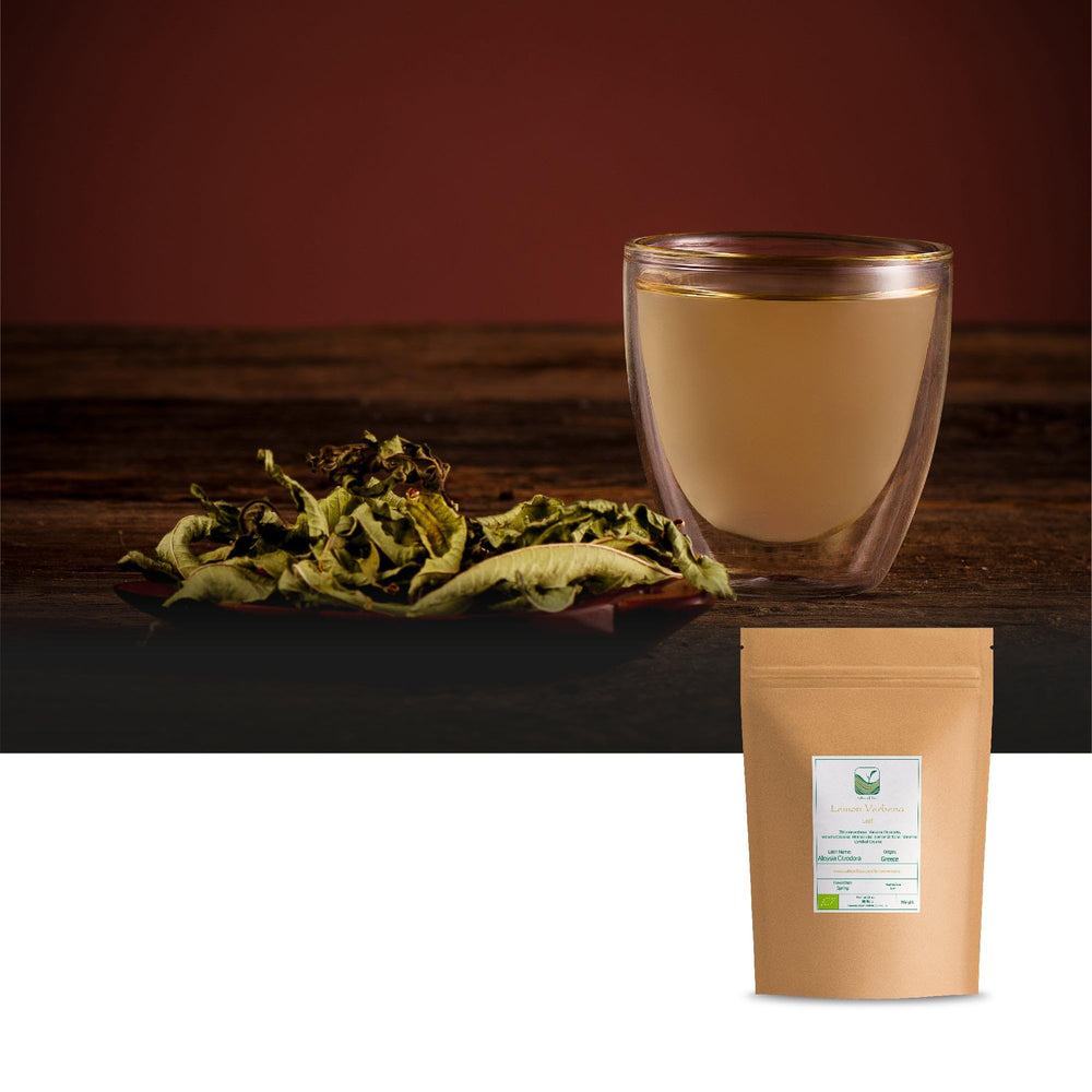 Valley of Tea bowl of dried lemon verbena leaves showing whole-leaf quality