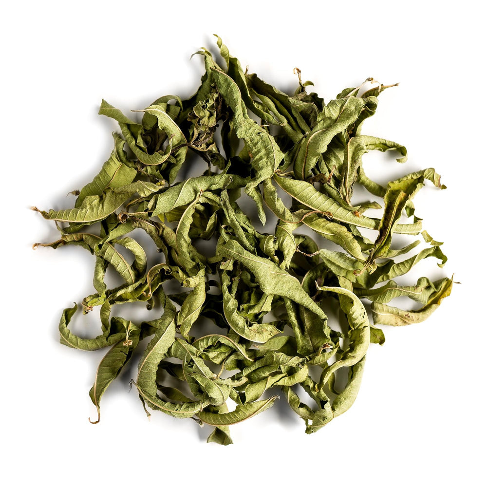 Valley of Tea front packaging showing organic lemon verbena and freshness