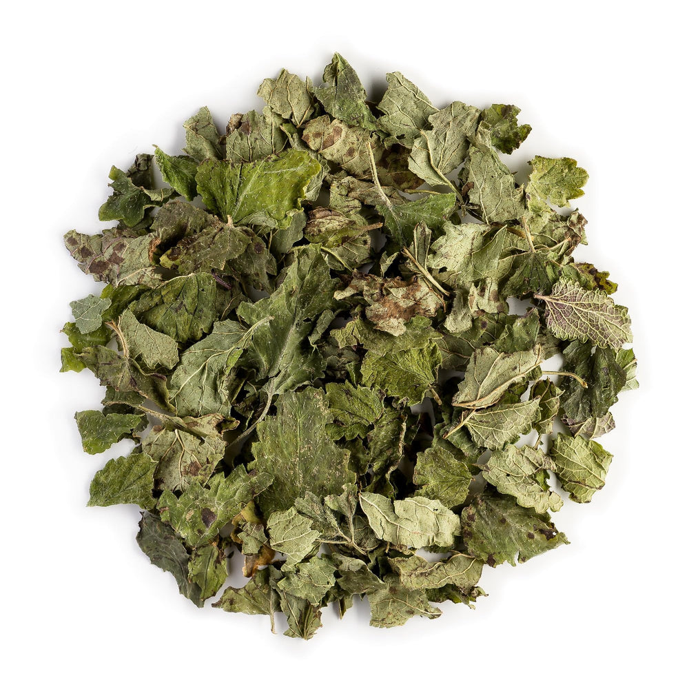 Valley of Tea front packaging showing organic lemon balm and benefits
