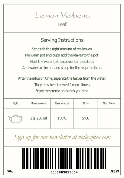 Valley of Tea size comparison of teaspoon and loose leaves to guide portions