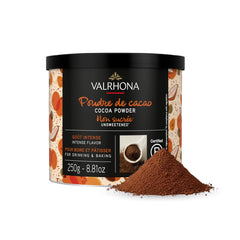 Valrhona front packaging showing brand and product benefit for consistent baking