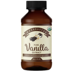 Vanilla Bean Kings front bottle showing 8 fl oz organic extract and premium packaging
