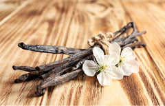 Vanilla Bean Kings pods next to ruler showing 5–6 inch length for easy handling