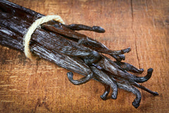 Vanilla Bean Kings pod texture close-up highlighting glossy, pliable beans for easy scraping