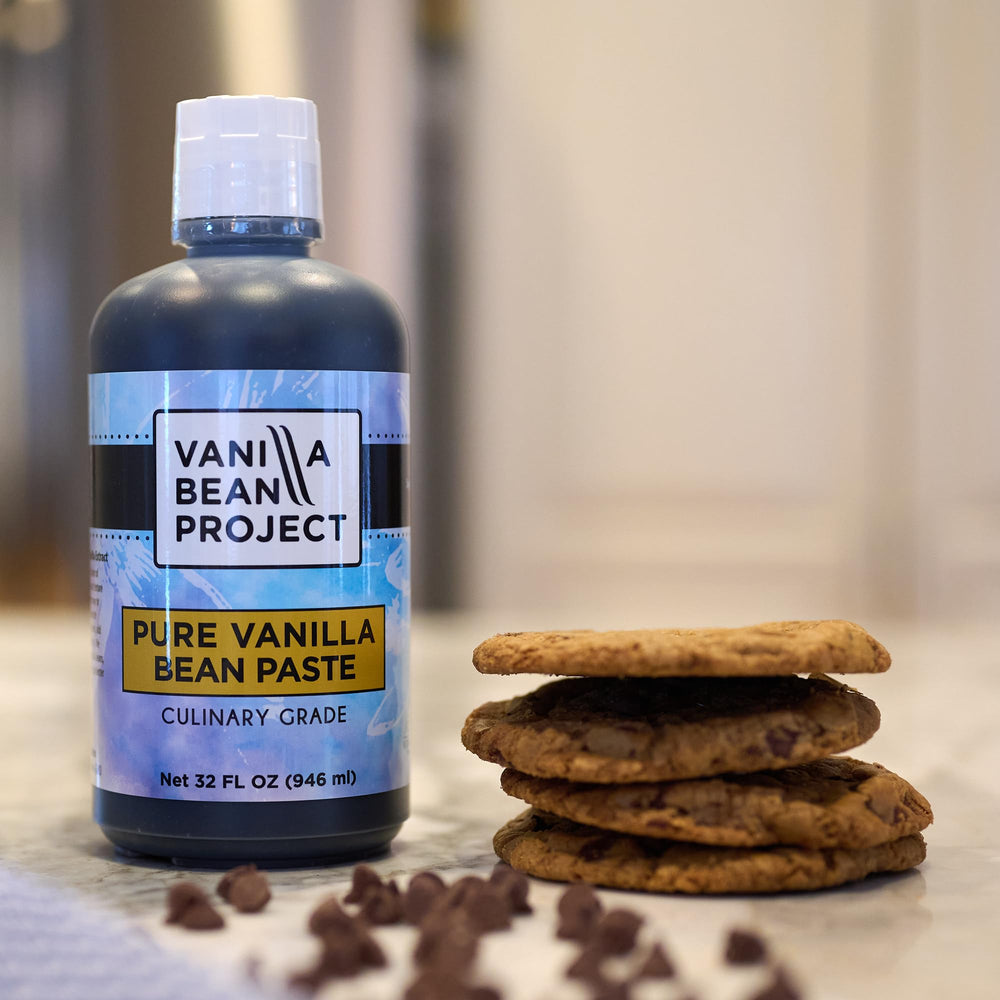 VANILLA BEAN PROJECT paste with baking ingredients suggesting recipe versatility