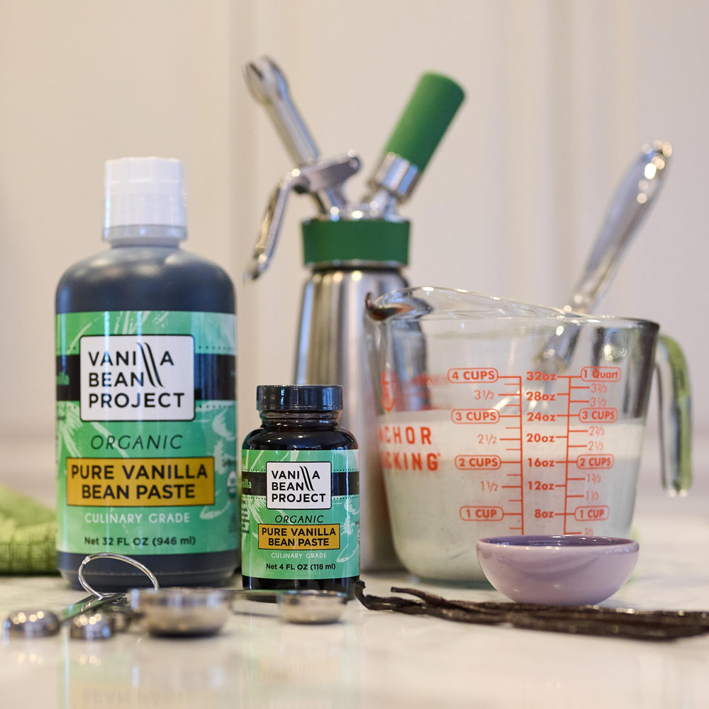 VANILLA BEAN PROJECT kitchen baking scene with jar inspiring professional dessert results