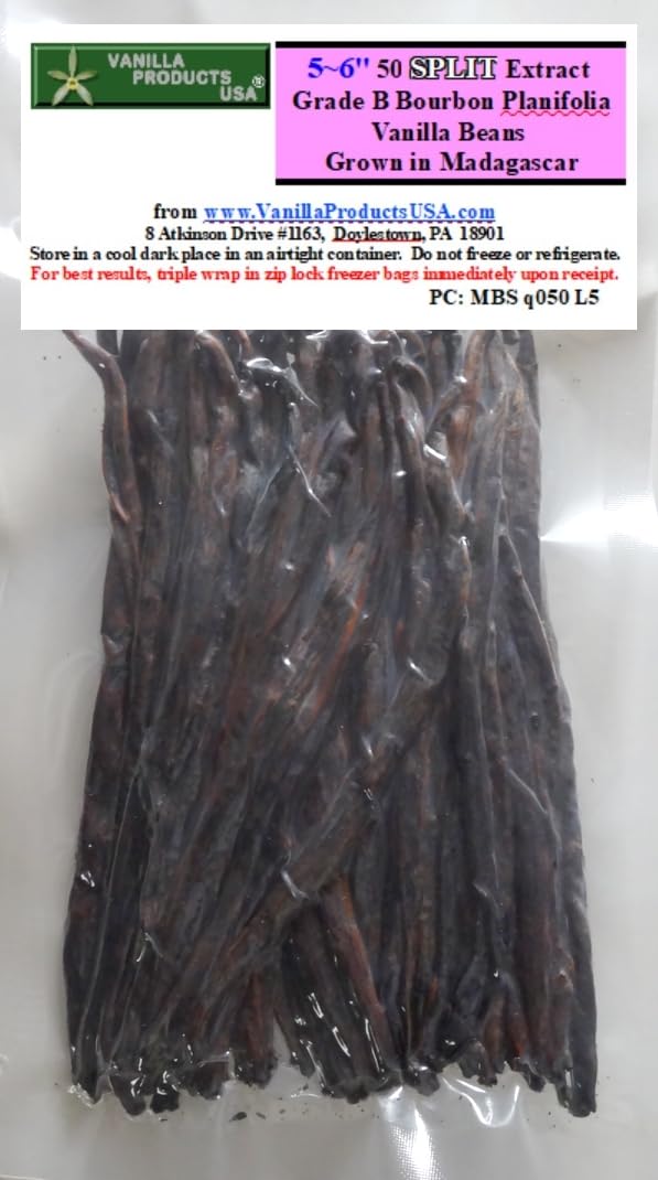 Vanilla Products USA front packaging showing 50 split pods and brand for easy selection