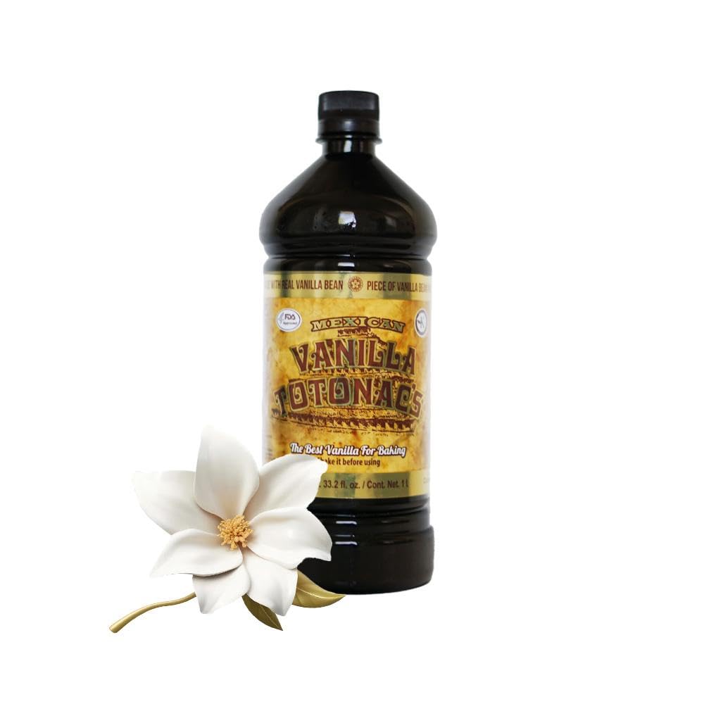 Vanilla Totonacs next to measuring cup showing one-liter scale benefit