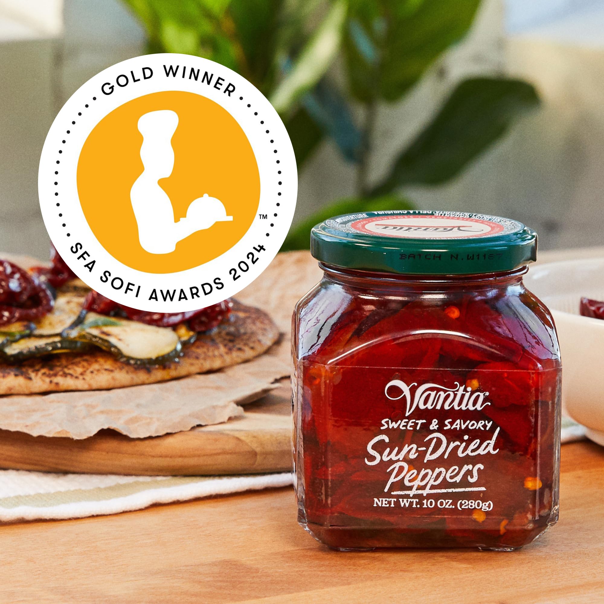 Vantia chopped peppers mixed into pasta, enriching sauce with fruity depth