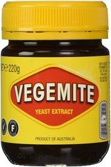 Vegemite front jar 220g showing brand and packaging benefit quick recognition