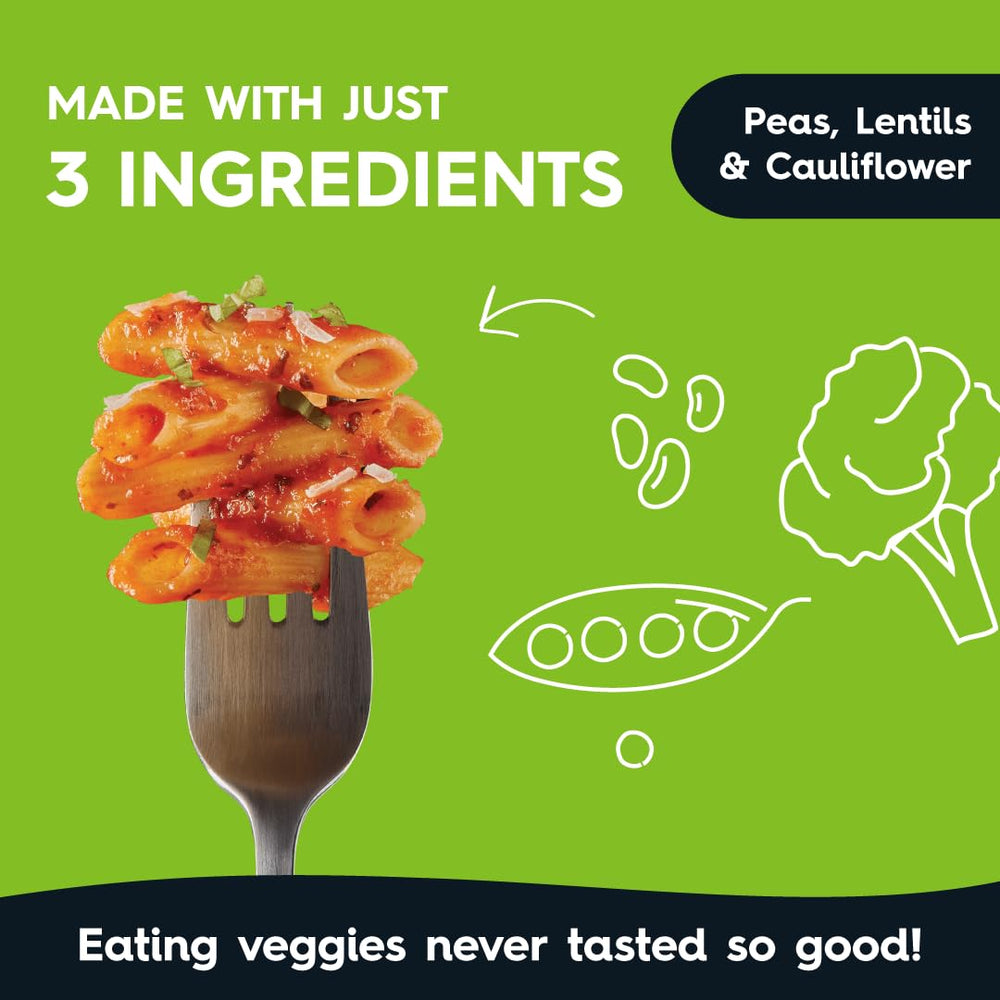 Veggiecraft Farms cooked penne in a bowl showing firm bite and ready-to-eat appeal