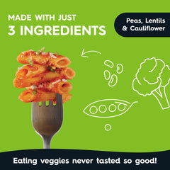 Veggiecraft Farms cooked penne in a bowl showing firm bite and ready-to-eat appeal