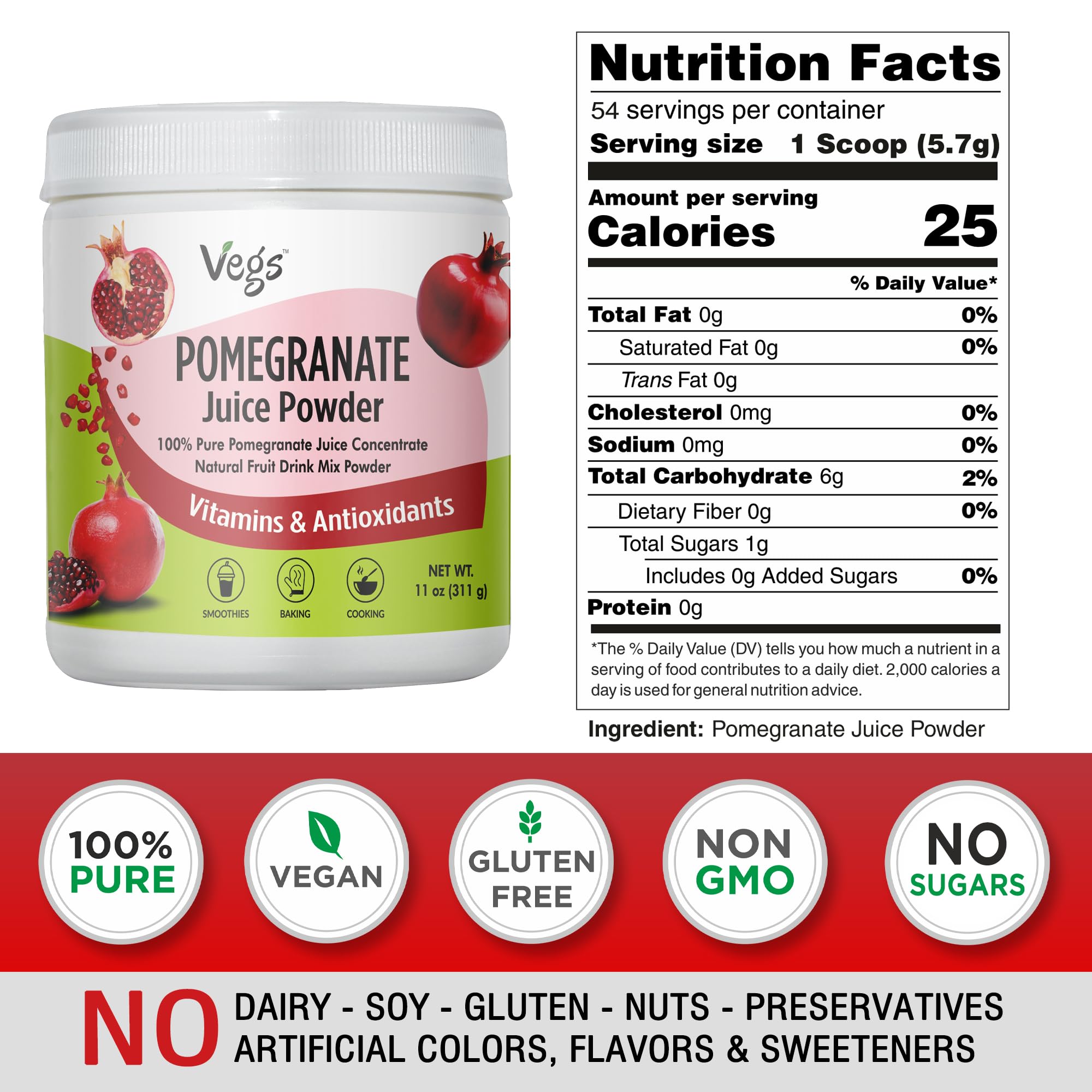 Vegs powder used in baking icing adding pomegranate color and flavor