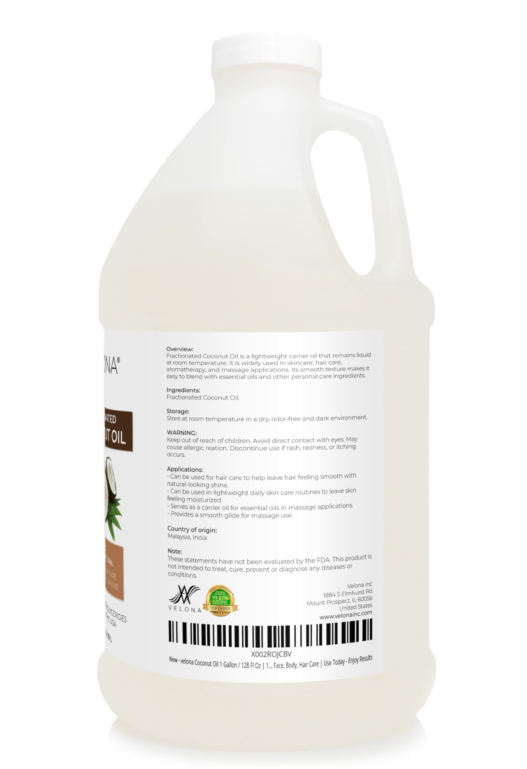 velona next to household items showing 1 gallon scale and cost-effective supply