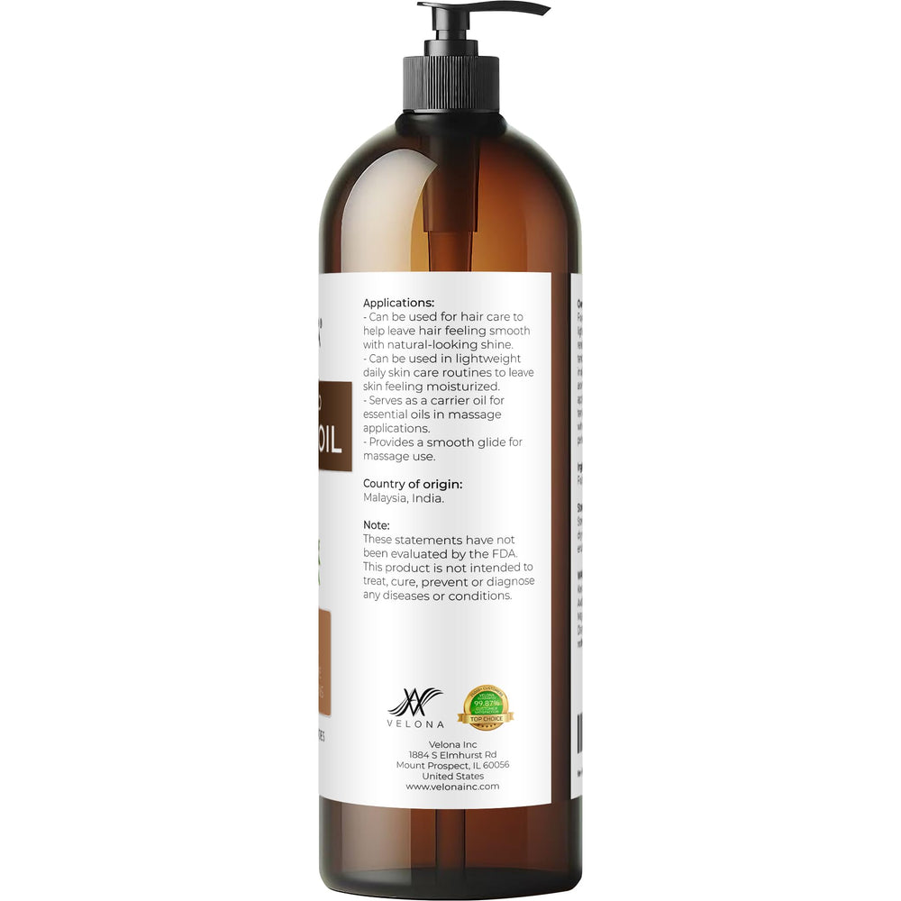 velona label and ingredient panel highlighting pure fractionated MCT coconut oil