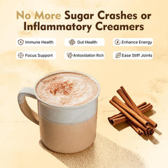 Veltracha scoop of creamer powder emphasizing easy measuring advantage