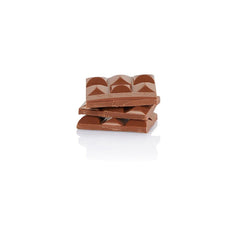 Venchi close-up texture of milk chocolate bar, showing smooth surface and creamy appeal
