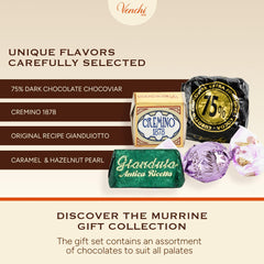 Venchi assortment unboxed overhead view showing diverse chocolates and gourmet selection benefits