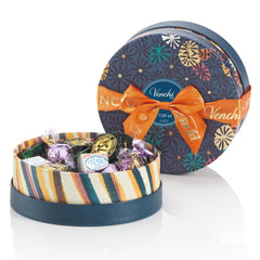 Venchi small blue hamper front packaging showing elegant gift-ready look and artisan appeal