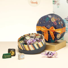 Venchi colorful murrine-inspired wrapper pattern detail highlighting artistic design and variety