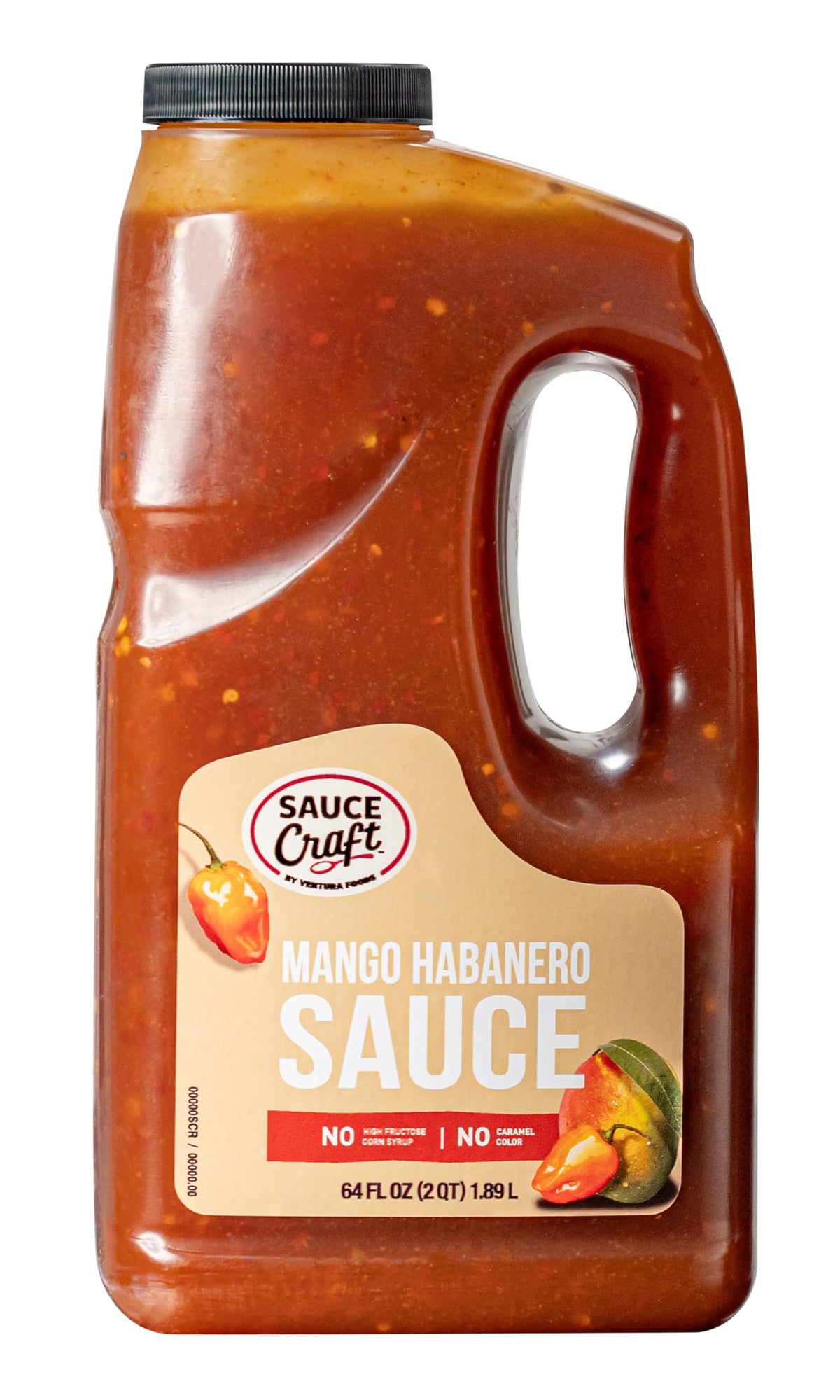 Ventura Foods front label showing mango habanero half-gallon for clear identification and branding