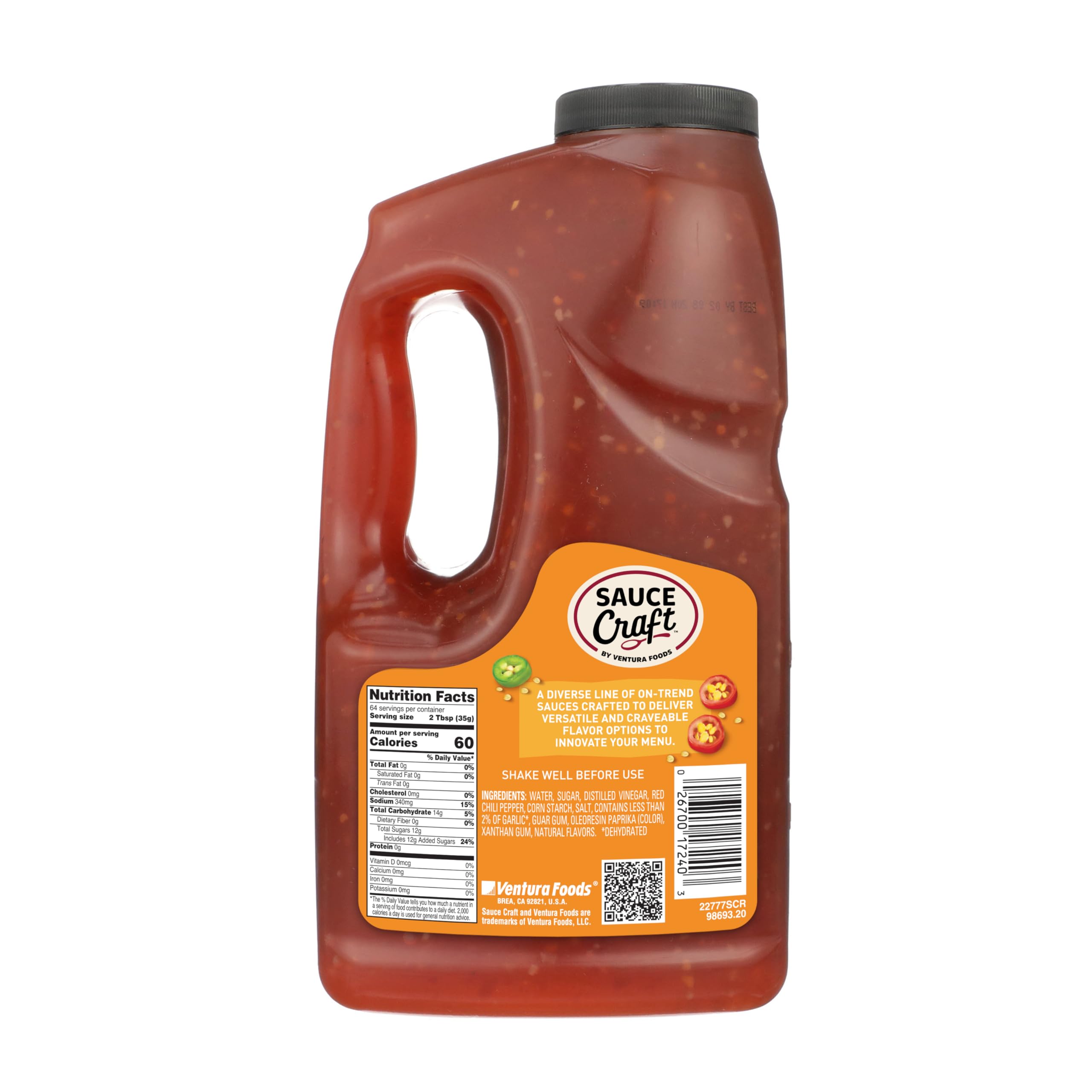 Ventura Foods sweet chili sauce pouring to illustrate easy use and ready-to-serve