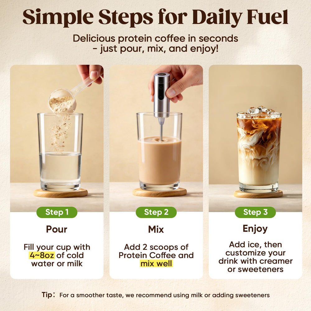 Venture Pal ingredients display with coffee, MCT oil and vitamins for nutrition