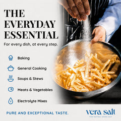 Vera Salt used in baking with dough, showing even salt distribution