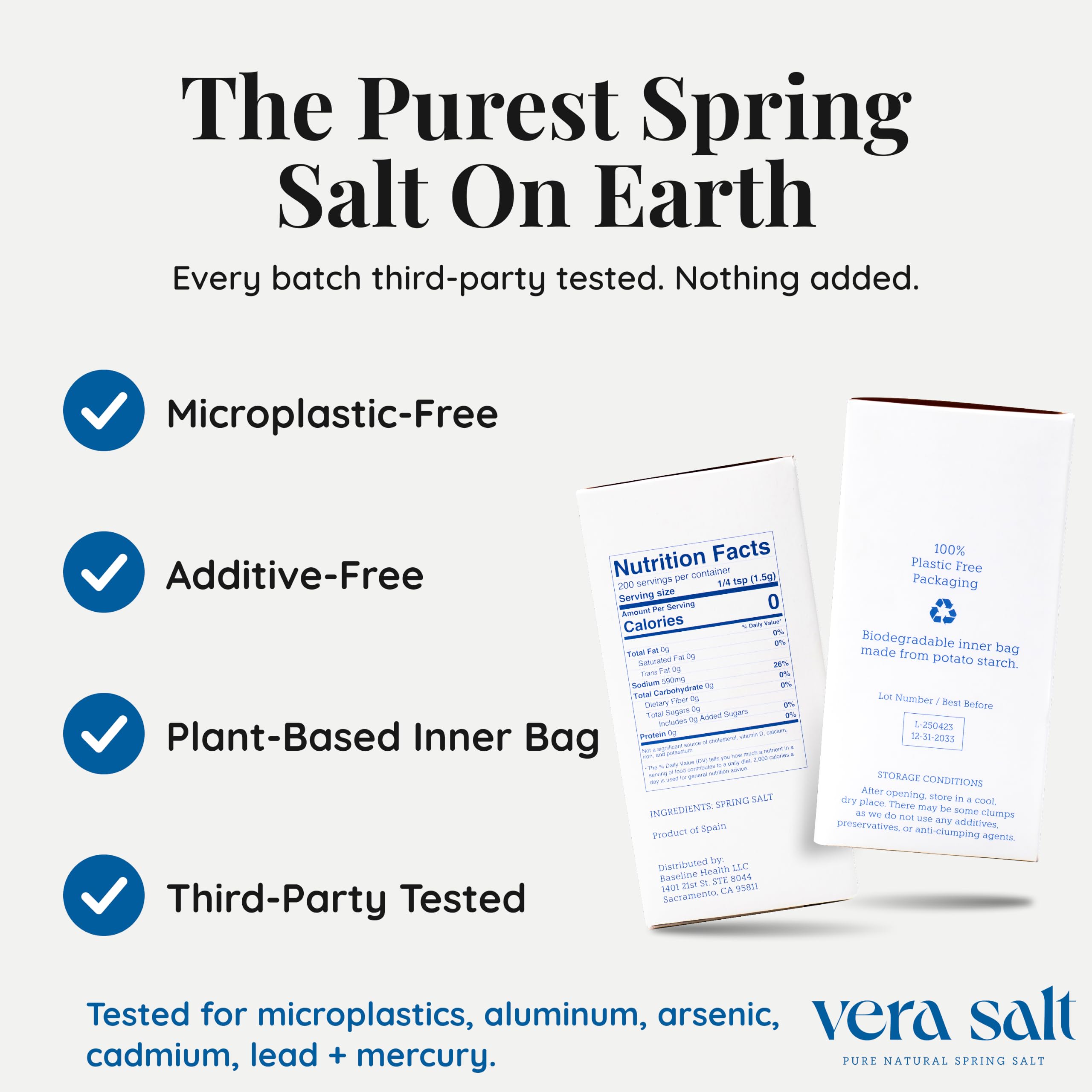 Vera Salt poured from spoon into a dish demonstrating precise seasoning