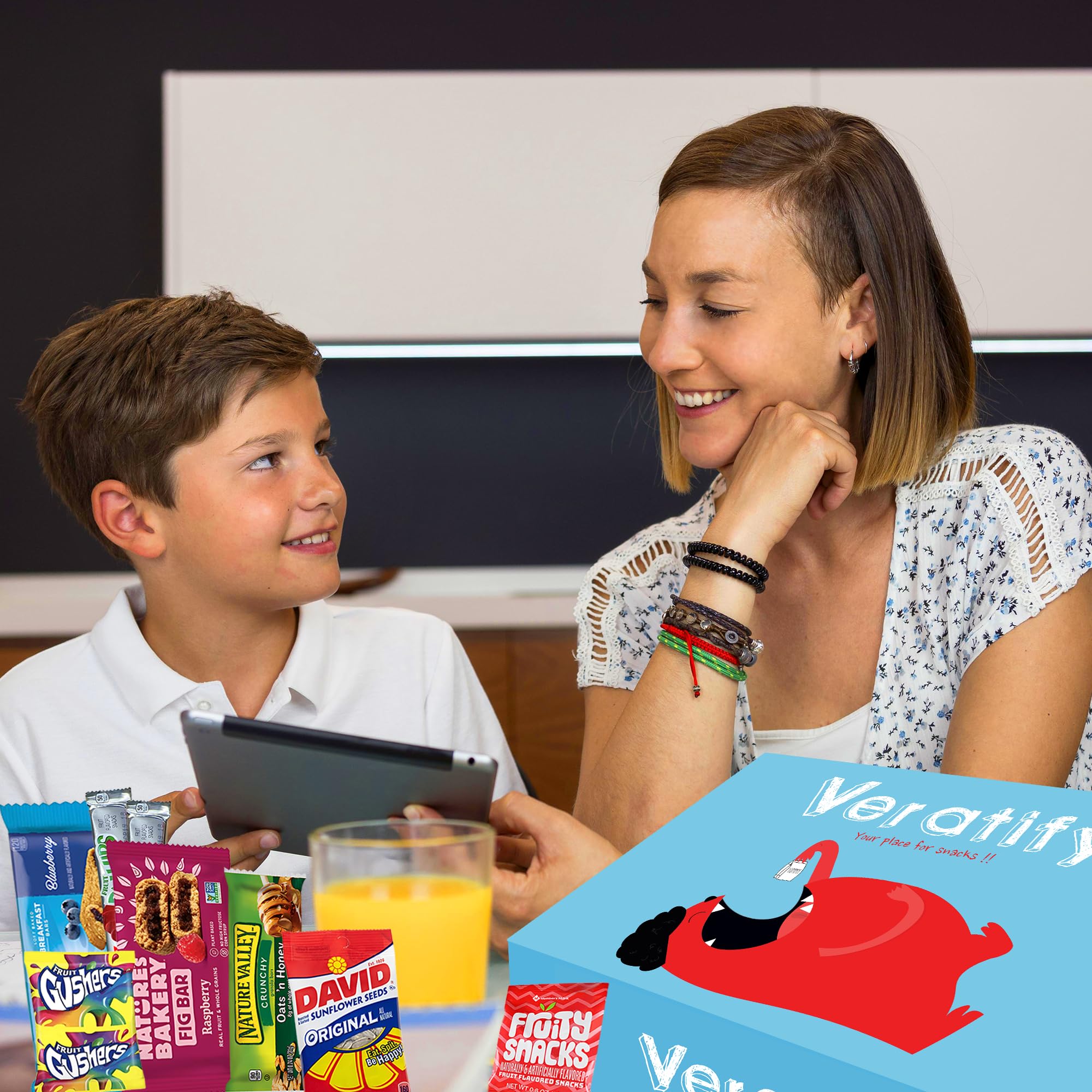 Veratify fruit snacks and candies spread showcasing sweet choices for quick treats