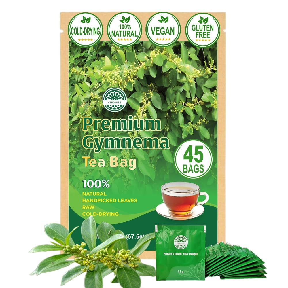 VERDIVIBE front packaging showing 45 tea bags and product benefits