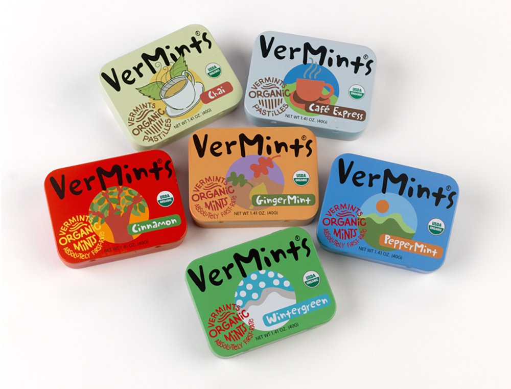 VerMints tin slipping into a purse pocket for on-the-go refreshment and reuse