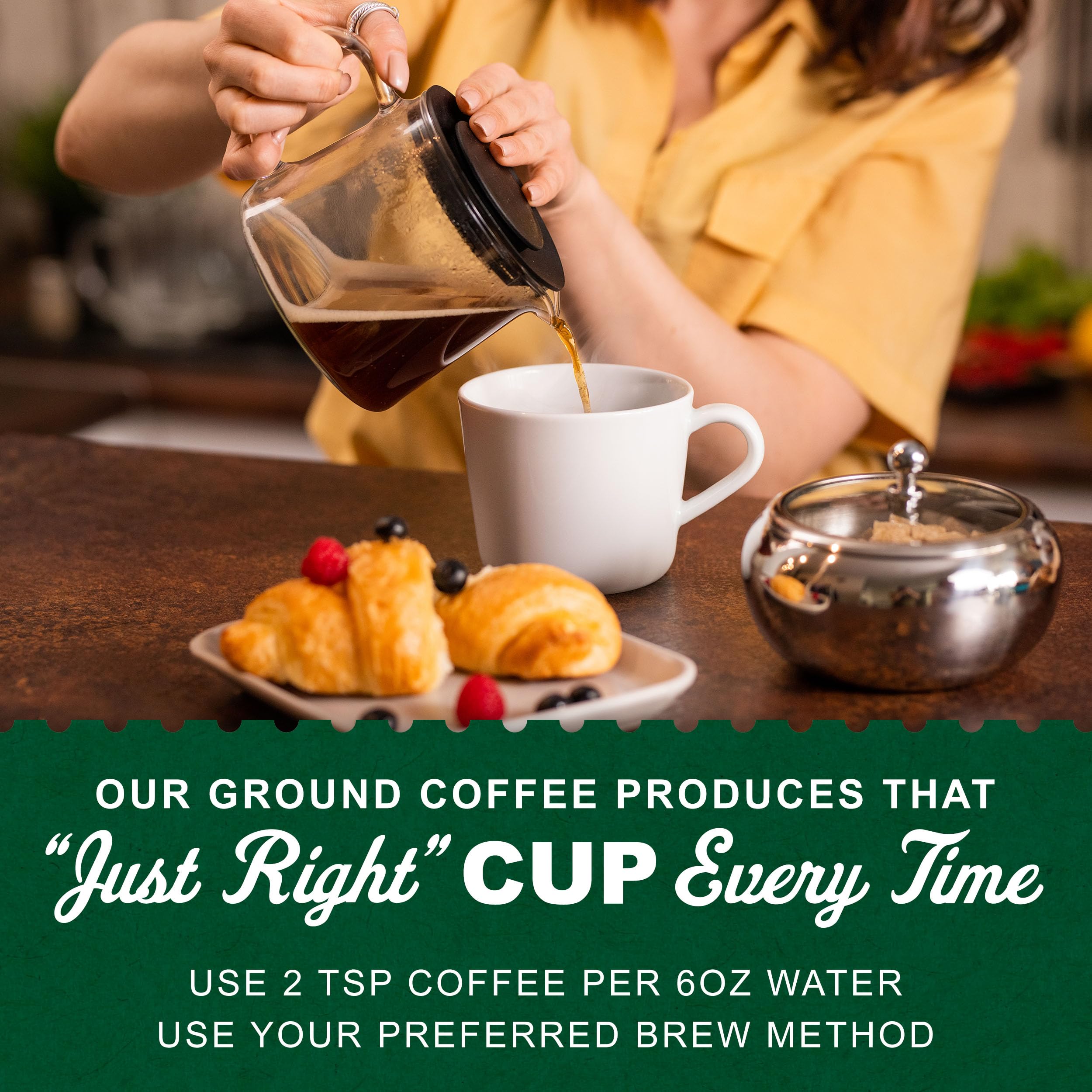 Vermont Coffee Company bag label detail highlighting organic certification benefit