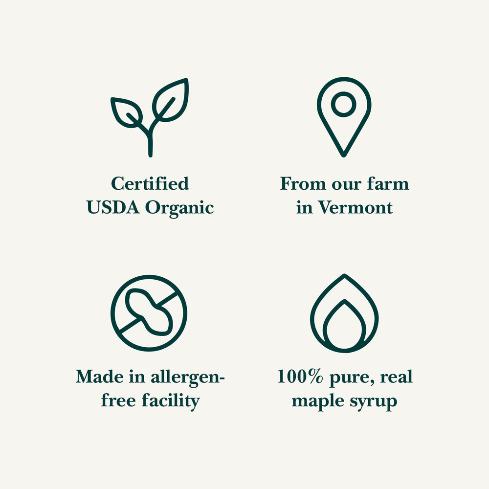Vermont Maple Syrup label detail highlights organic Grade A certification
