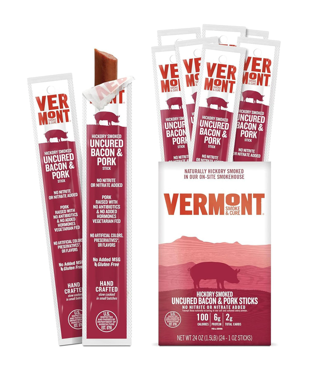 Vermont Smoke & Cure front packaging showing 24-count box and value