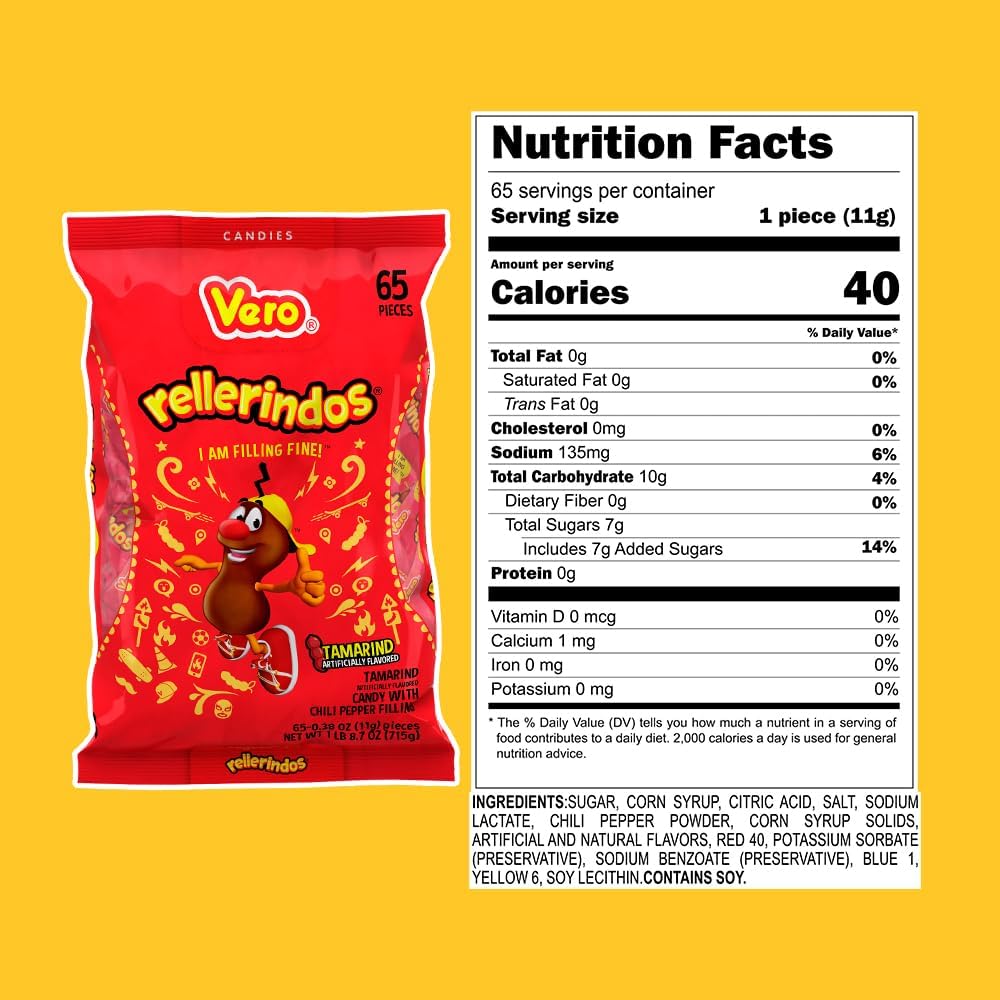 Vero label ingredient panel displaying product details and allergen info